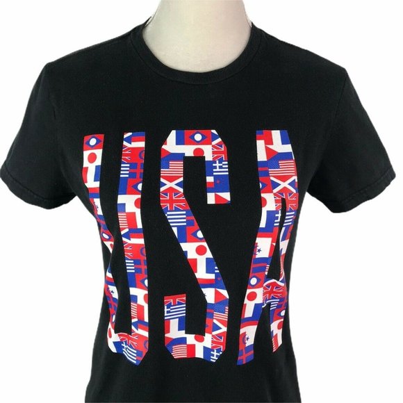 Nike The Go To Tee-USA Logo Graphic Crew Neck Top - Picture 2 of 9